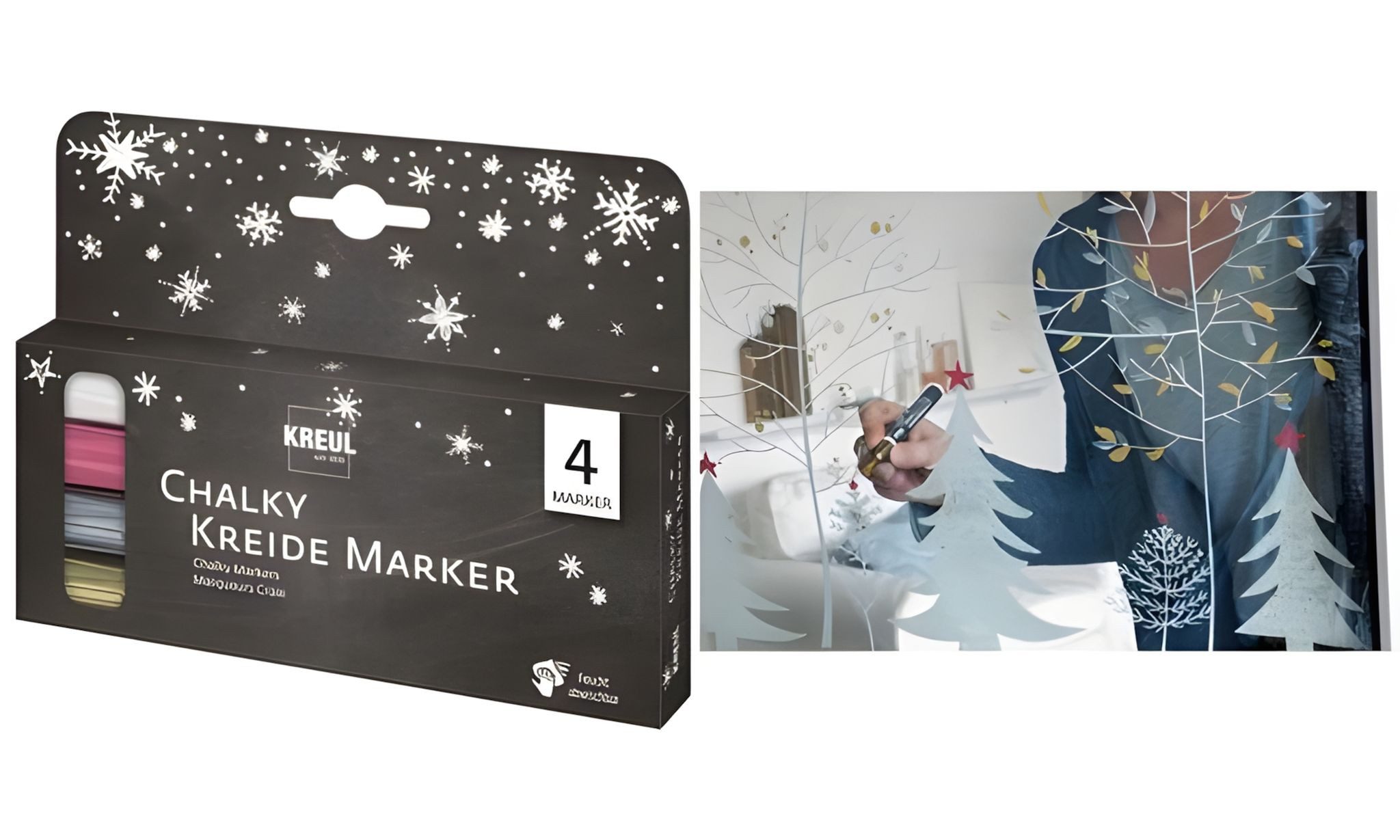 Kreul Malstift KREUL Chalky Kreidemarker 4er Set