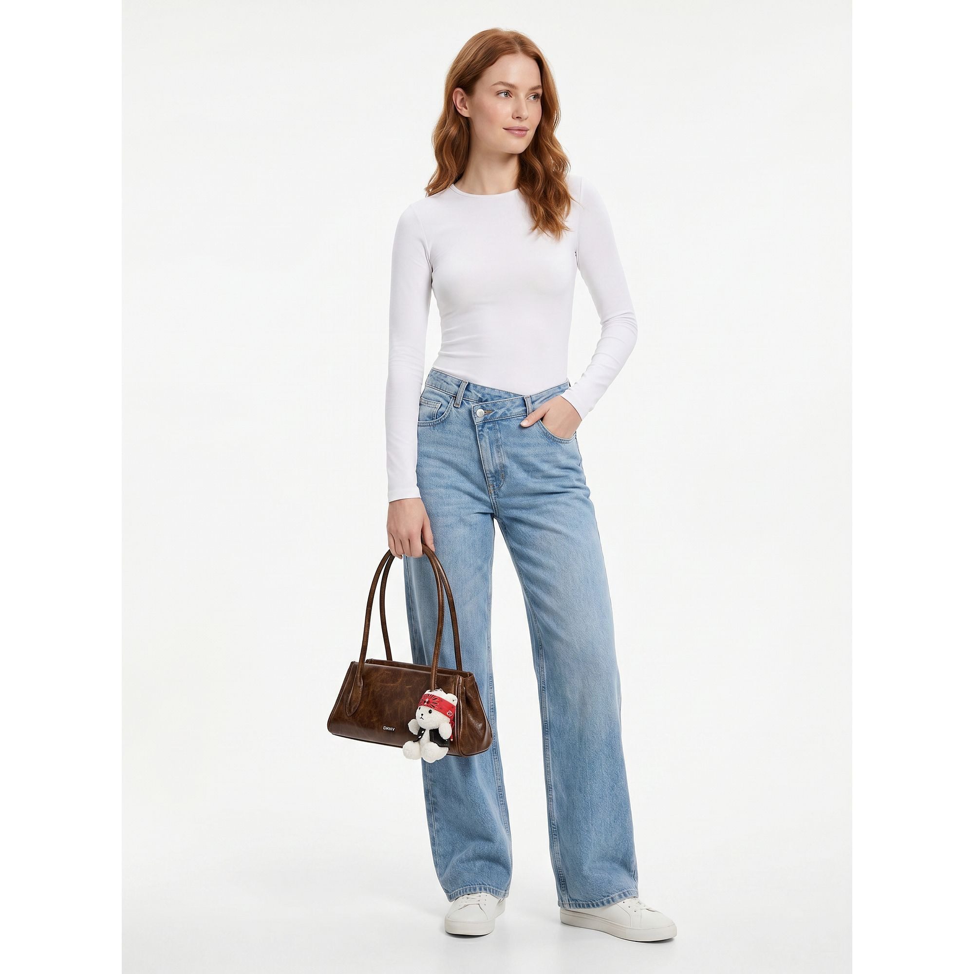 DKNY Schultertasche Amelie, Leder