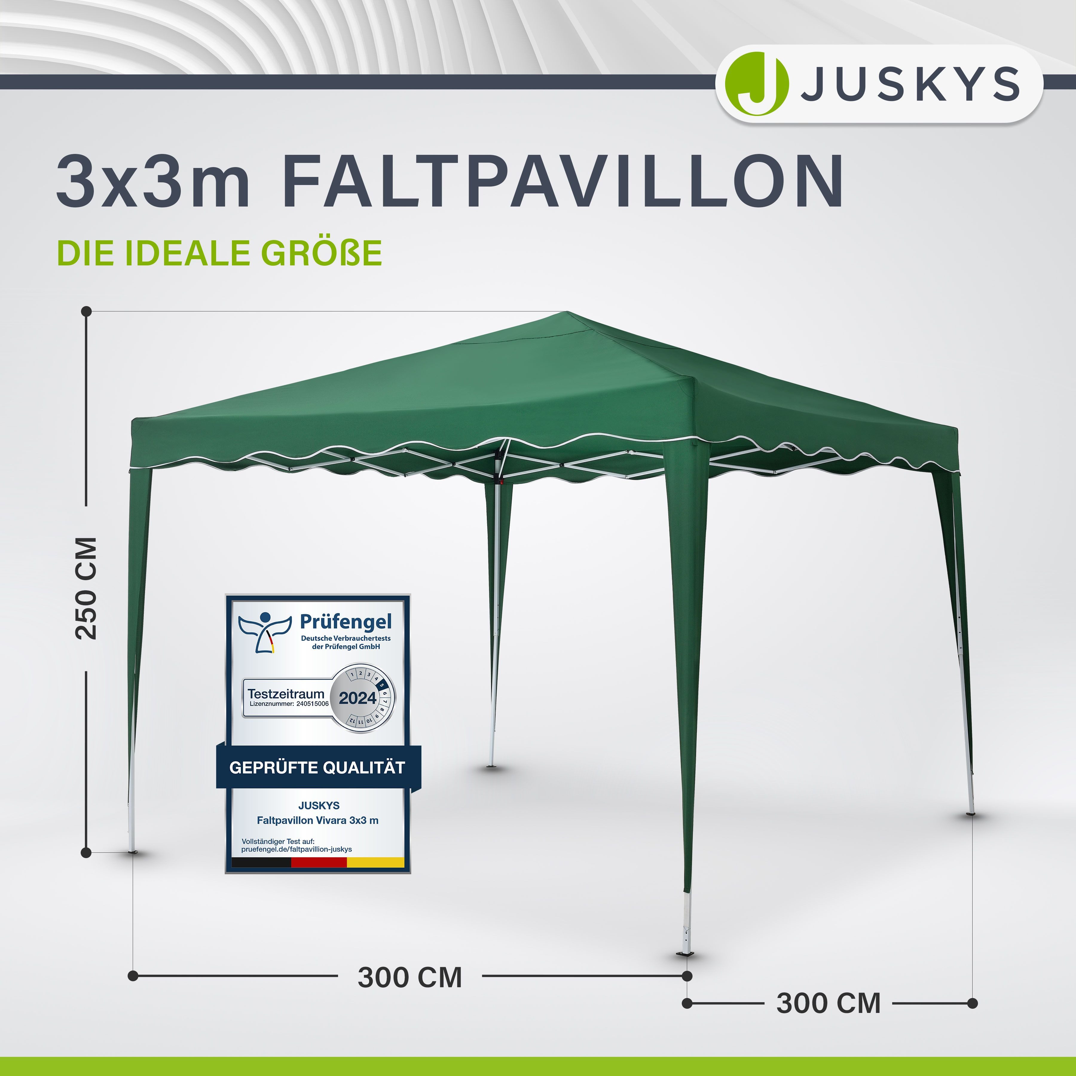 Juskys Faltpavillon Vivara, stabiles Gestell, mit Einrastfunktion, höhenver günstig online kaufen