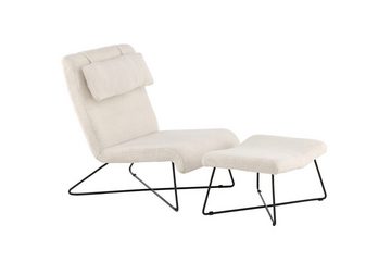 BOURGH Loungesessel LACONIA Lounge Sessel - Relaxsessel mit Boucle Stoff in weiß