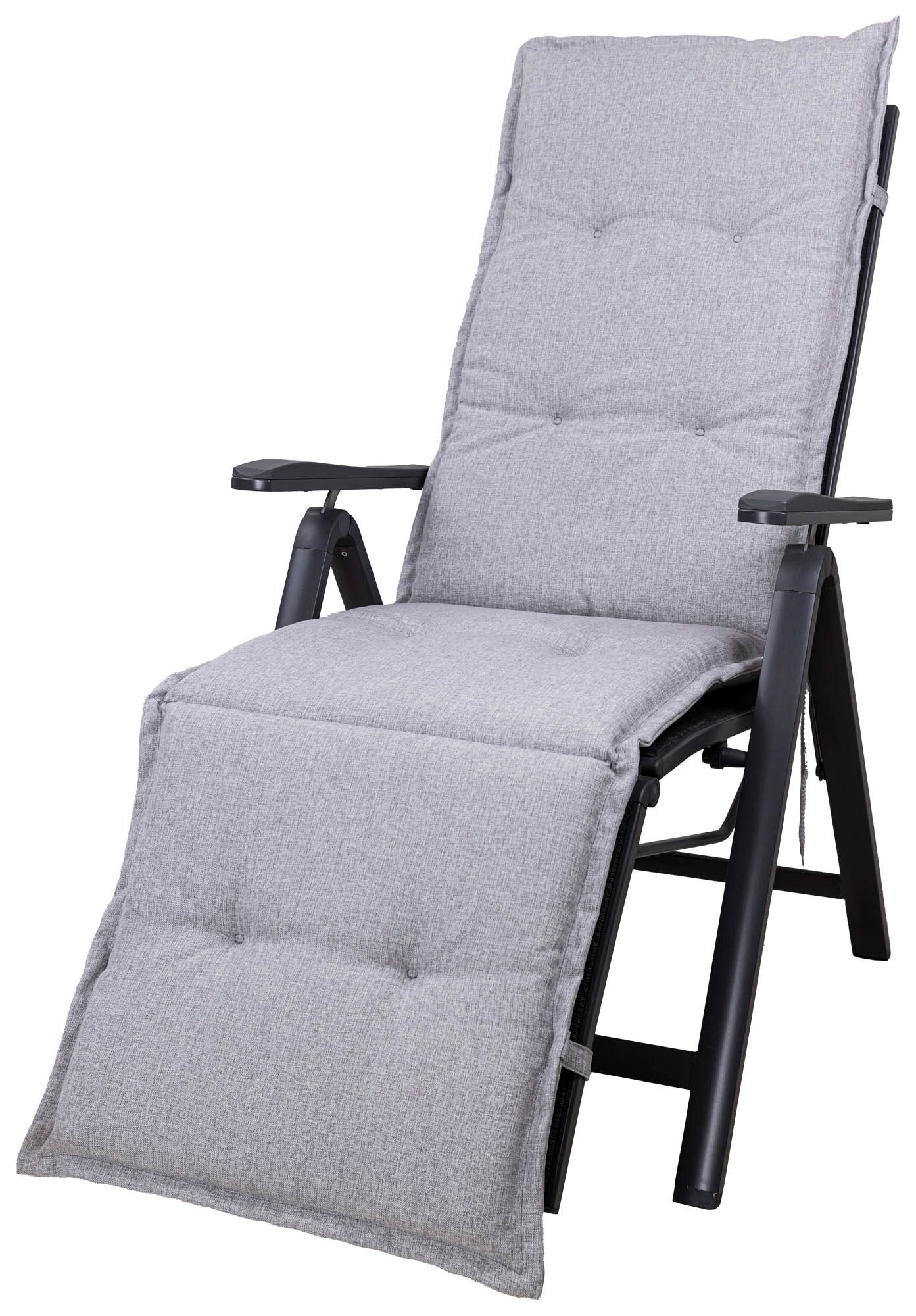 Sun Garden Sesselauflage Relaxliege Naxos 50148-720 hellgrau meliert 176x50x6 cm Sun Garden