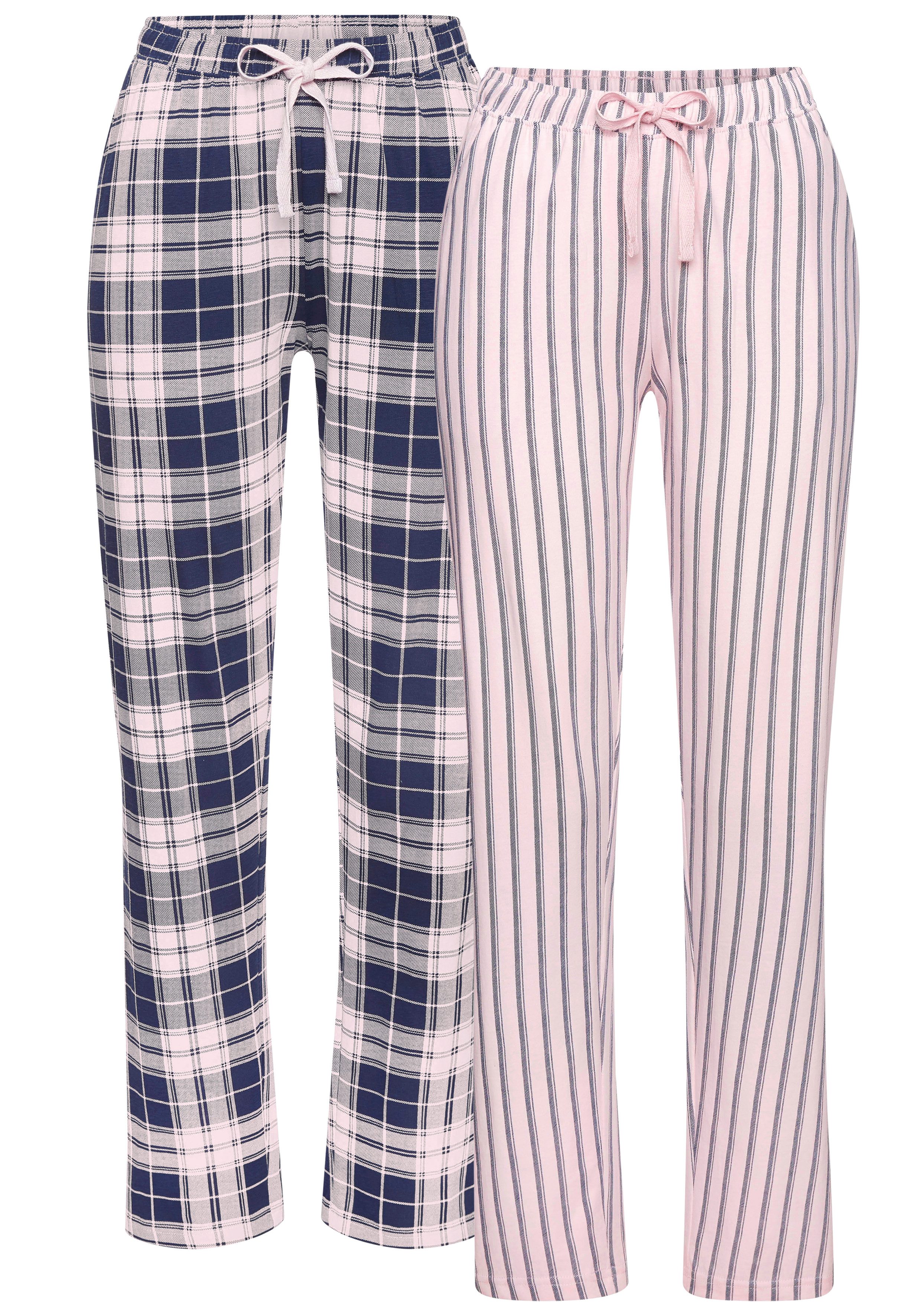 Vivance Dreams Pyjamahose (Packung, 2-tlg., 2-teilig) mit Streifen oder Kar günstig online kaufen