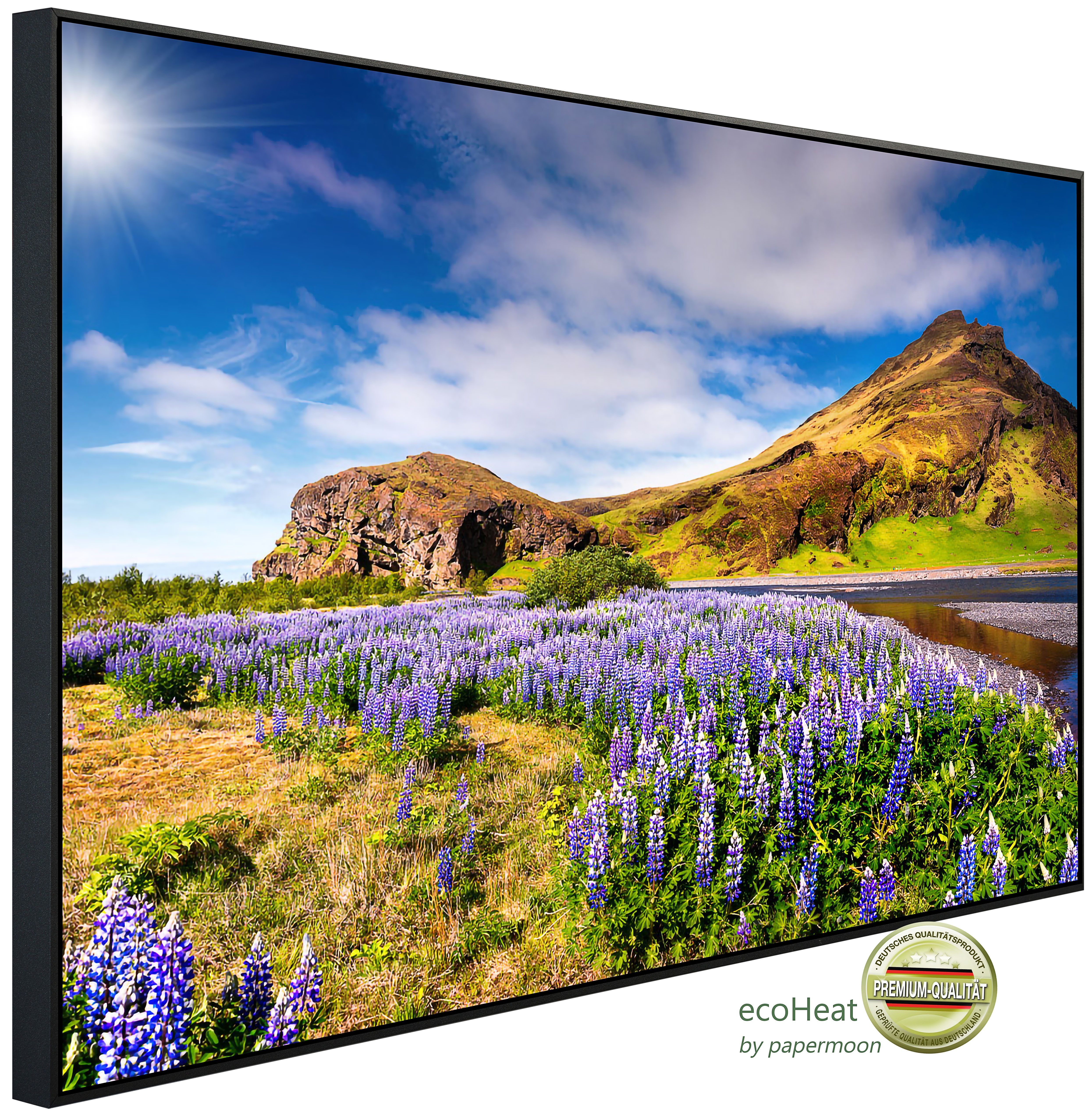 Papermoon Infrarotheizung INFRAROT-BILD-HEIZUNG, Lavendelfeld, TÜV-Rheinland/GS zertifiziert, angenehme Strahlungswärme