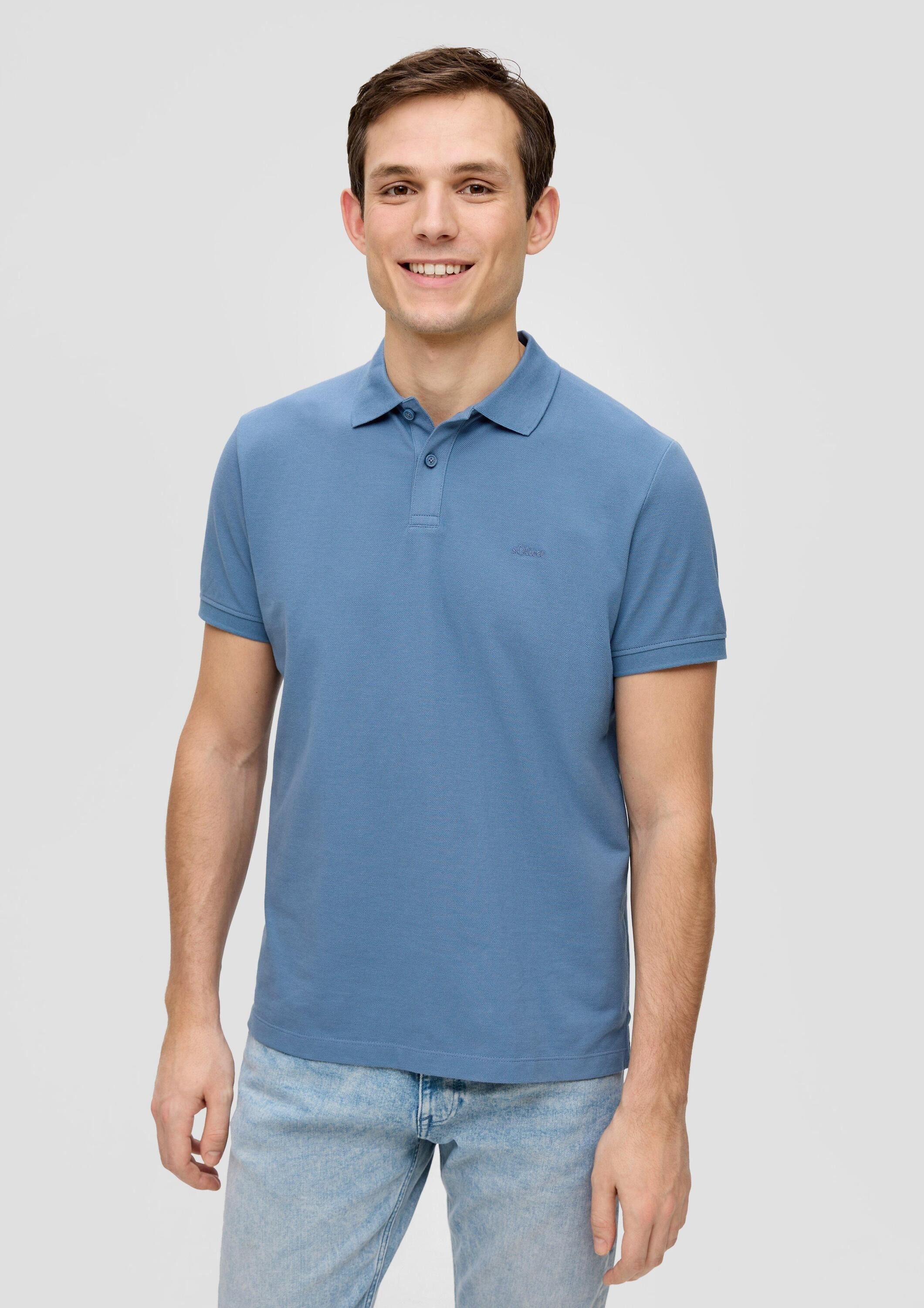 s.Oliver Kurzarmshirt Polo-Shirt Poloshirt aus Baumwollpiqué günstig online kaufen