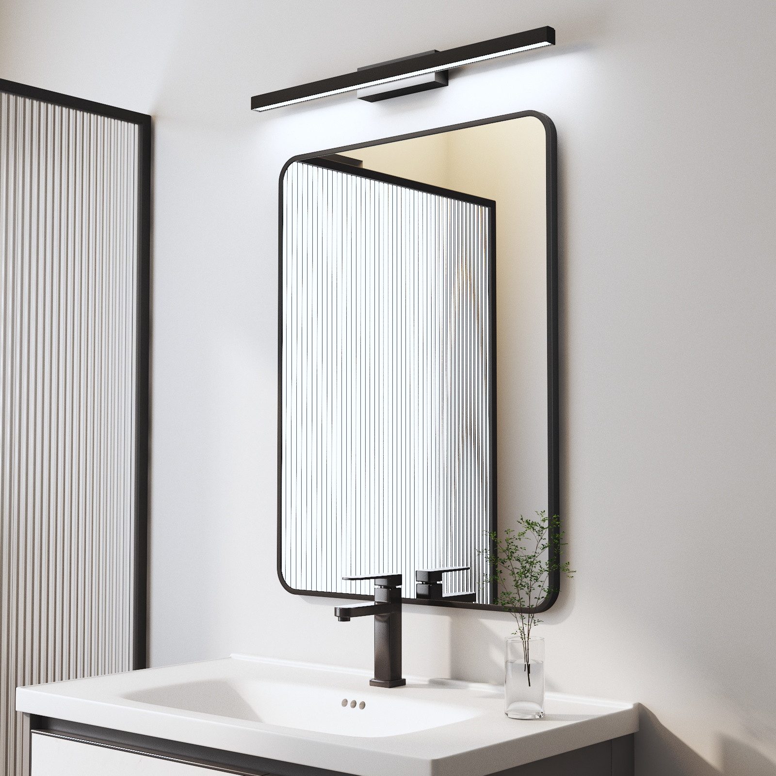 WDWRITTI Badspiegel 50x70cm mit 60cm LED günstig online kaufen