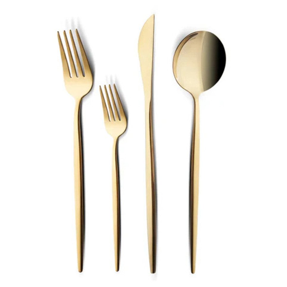 Karaca Besteck-Set Karaca Bella V2 24-teiliges Besteckset für 6 Personen – Matte Gold