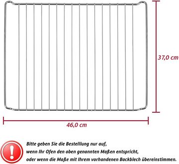 ICQN Backblech 460 x 370 mm, Fettpfanne, Emaille, (Set, 2-St., Backbleche & -Gitter), Verchromt Backofenrost und Emaille Backblech, Gitterrost 46 x 37.5 cm