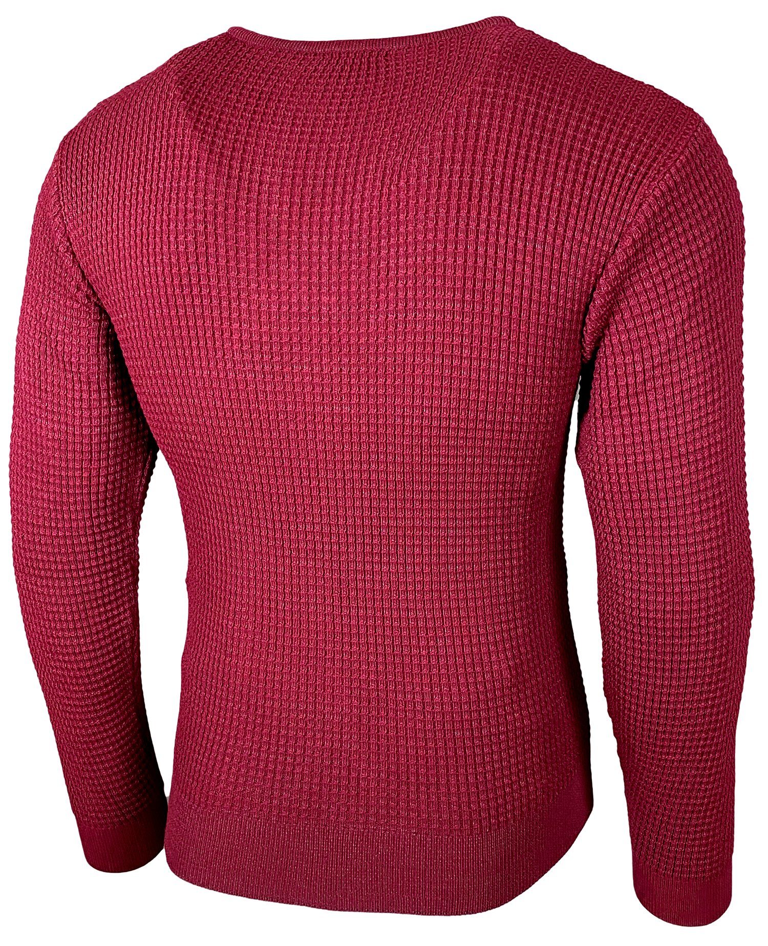 Baxboy Strickpullover Baxboy Herren Pullover Rundkragen Moderner Feinstrick Pulli B-52132