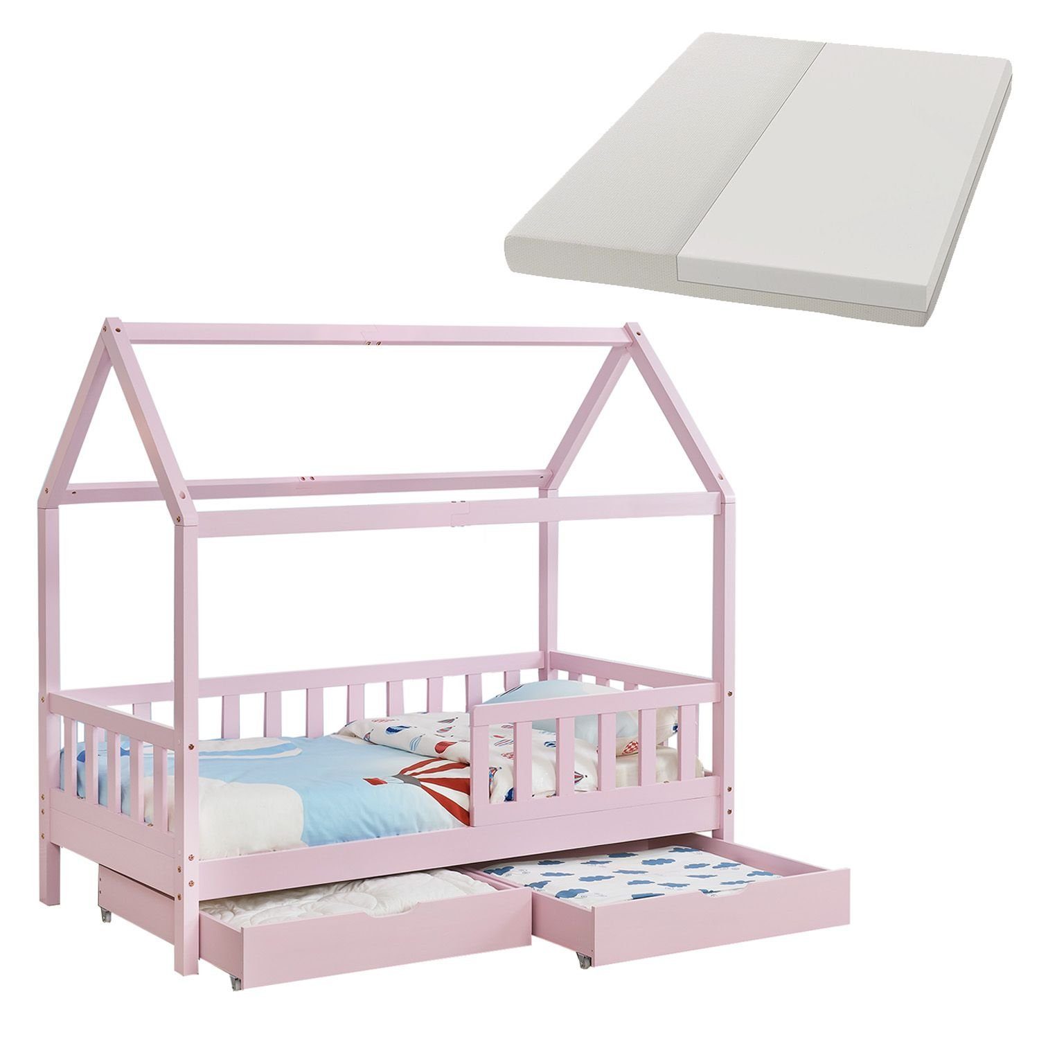 Juskys Kinderbett Marli, 80x160 cm, 3 günstig online kaufen
