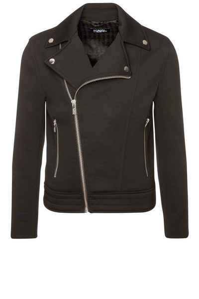 KARL LAGERFELD Lederjacke mit asymmetrischem Verschluss (1-St)