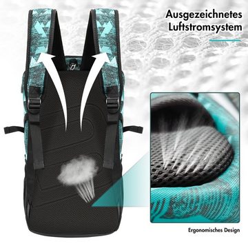NULSTA Tourenrucksack (40L Großer Wanderrucksack, Wasserdicht Multifunktionaler Daypack), mit Rückenbelüftung für Radfahren Reisen Klettern Sport