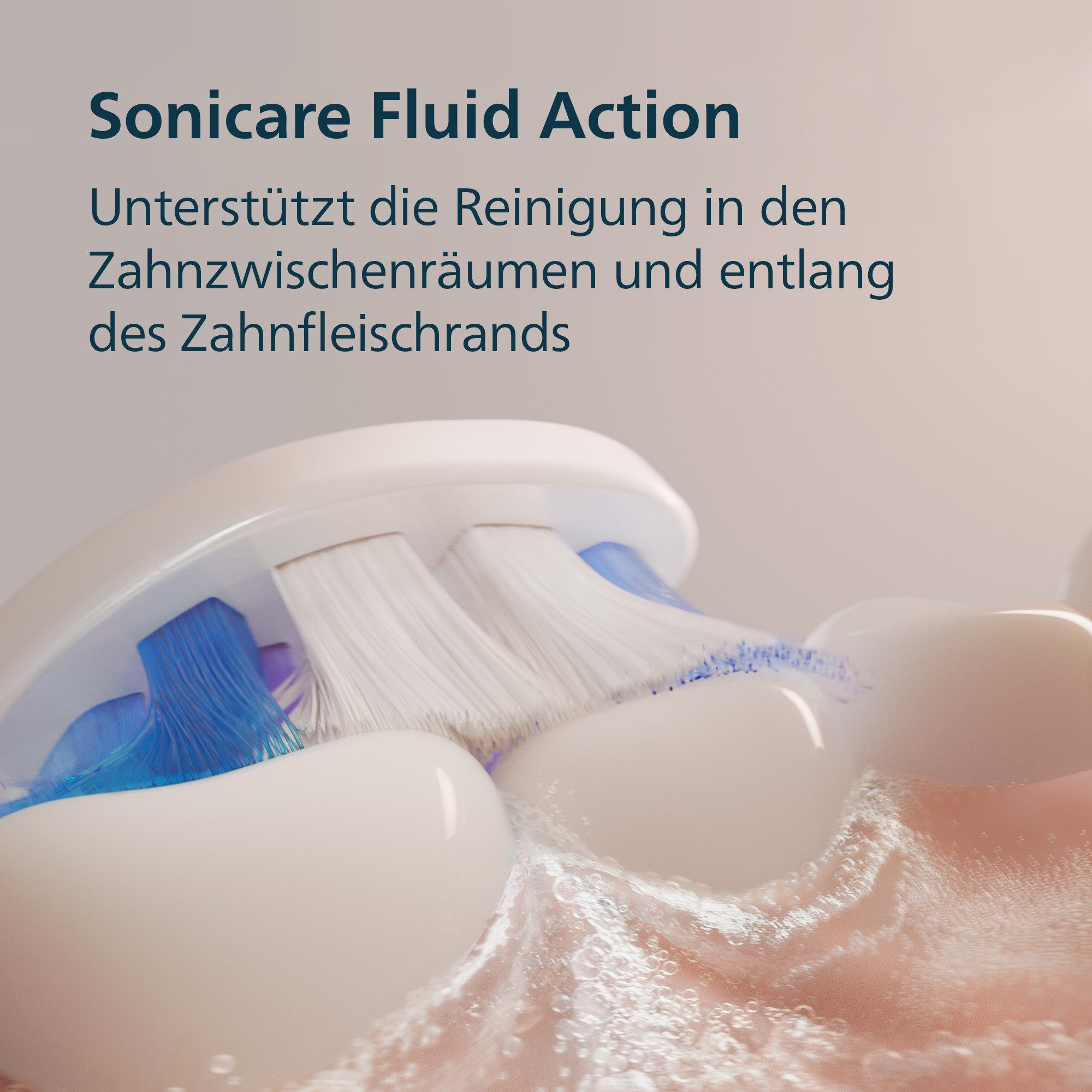 Philips Sonicare Elektrische Zahnbürste Series 6100 HX7400/01, Aufsteckbürsten: 1 St., mit visueller Andruckkontrolle, 5 Putzeinstellungen, inkl. Ladegerät