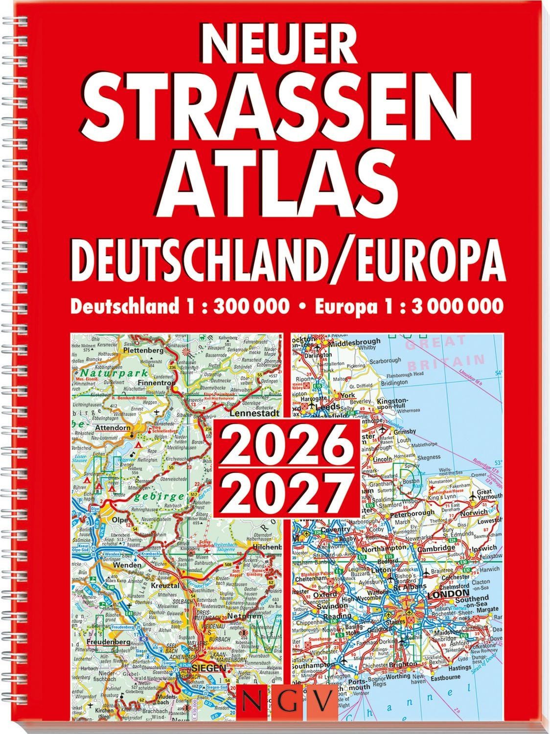 Neuer Straßenatlas Deutschland/Europa 2026/2027 / diverse
