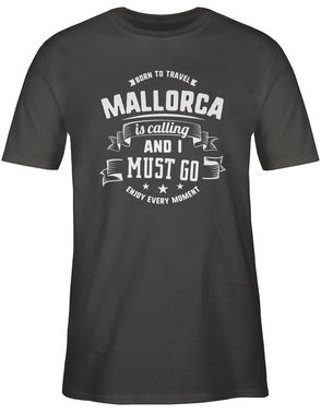 Shirtracer T-Shirt Mallorca is calling and I must go Weiß Länder Wappen