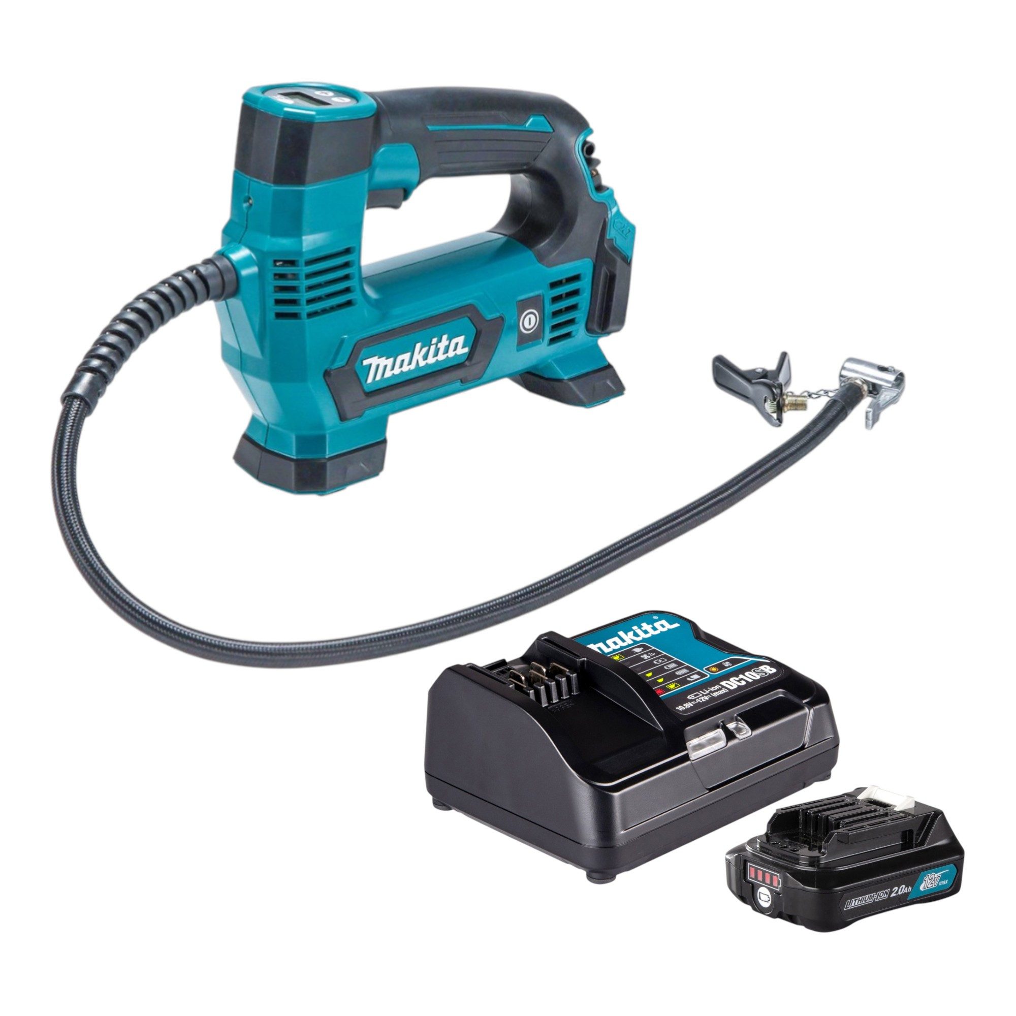 Makita Akku-Handkompressor MP 100 DSA1 Akku Kompressor 12 V max. 8,3 bar + 1x Akku 2,0 Ah