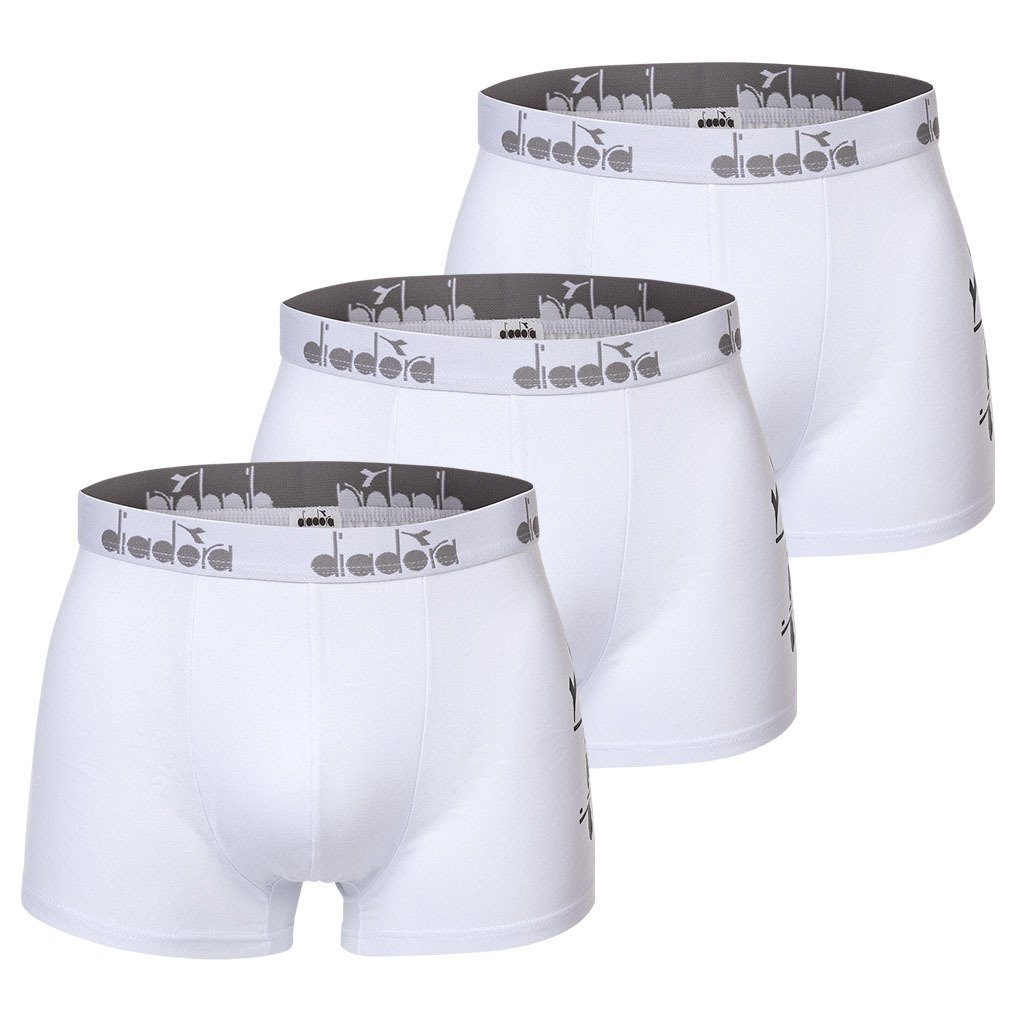 Boxer Pack Logo 3er Herren Boxer Boxers, - Weiß Shorts, Diadora