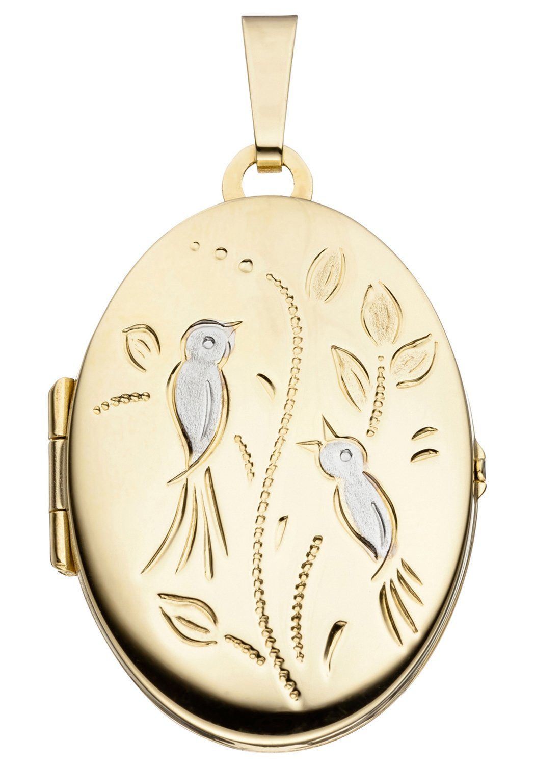 JOBO Medallionanhänger Anhänger Medaillon oval, 333 Gold