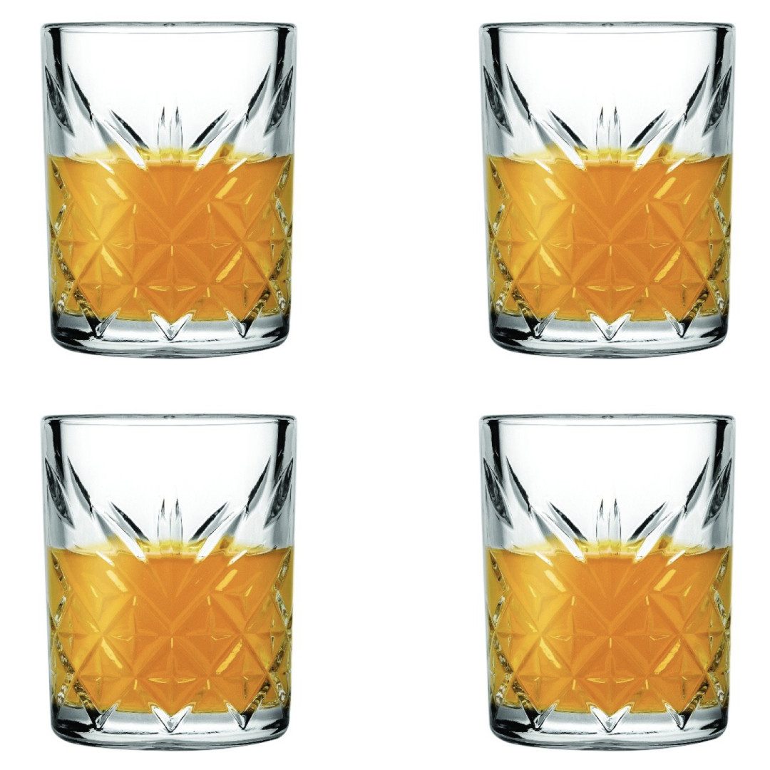 Pasabahce Gläser-Set Timeless, 4-tlg., Glas, 4-teliges Schnapsgläser Set, Shotgläser