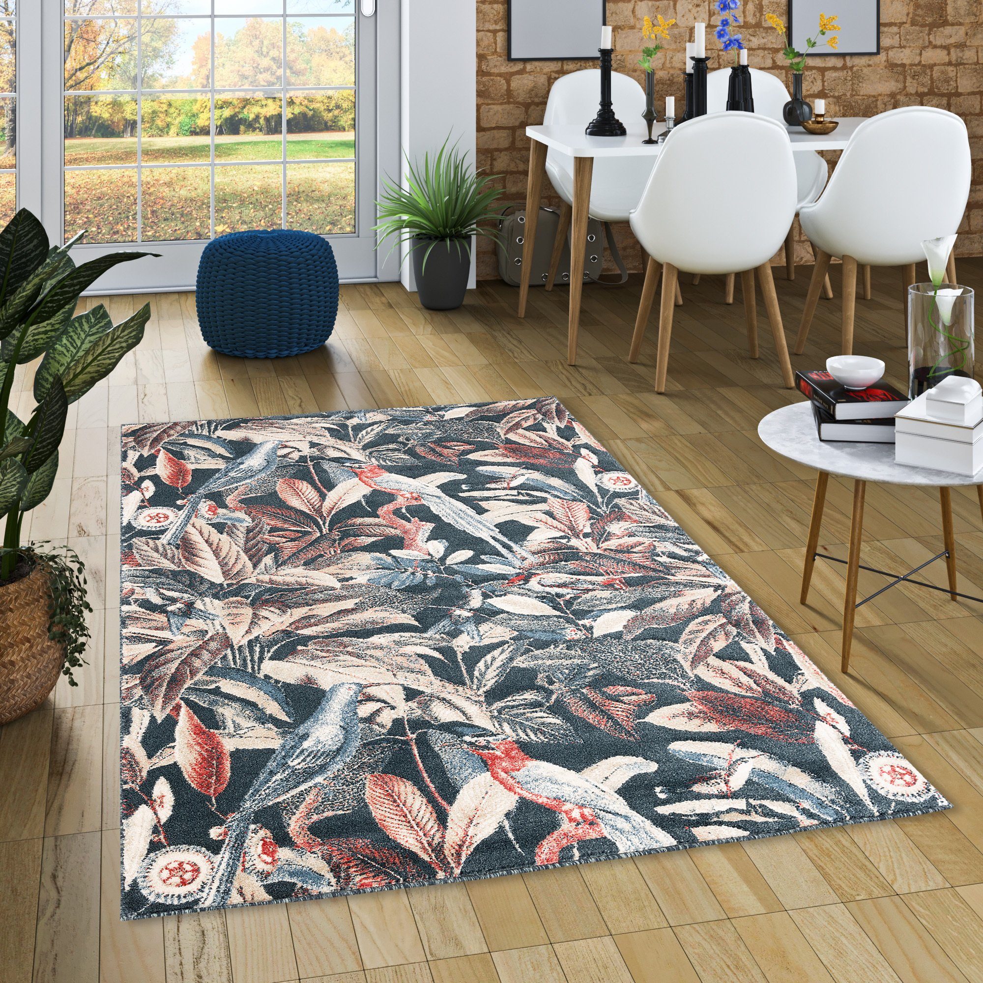 Designteppich Designer Teppich Montana Vögel Blätter, Pergamon, Rechteckig,  Höhe: 13 mm