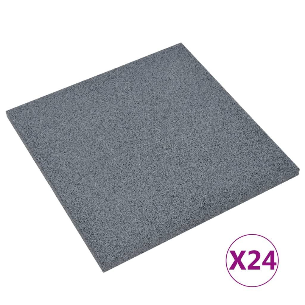 vidaXL Teppichboden Fallschutzplatten 24 Stück Gummi günstig online kaufen