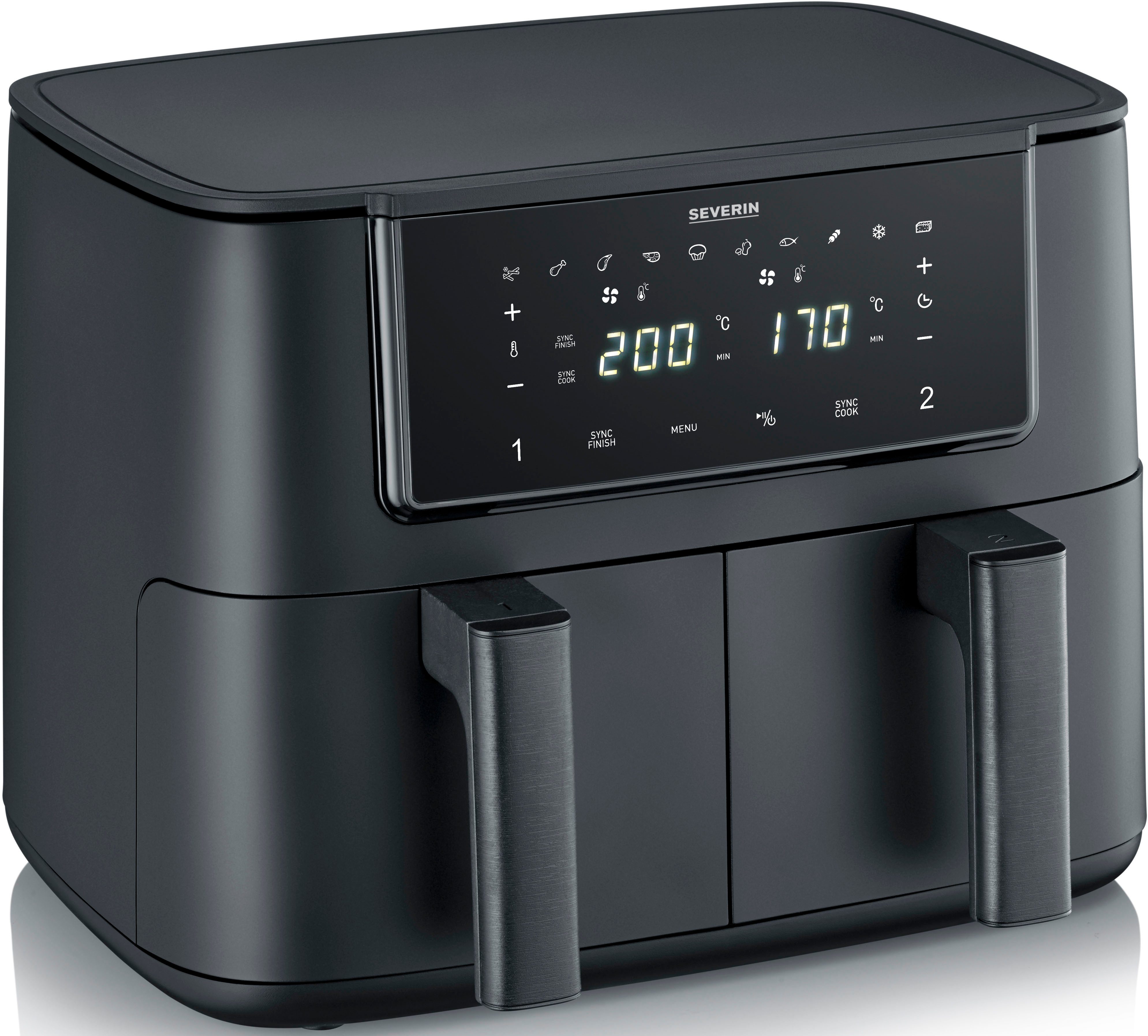 Severin Heißluftfritteuse FR 2463 2 x 4 l "Dual", 2600 W