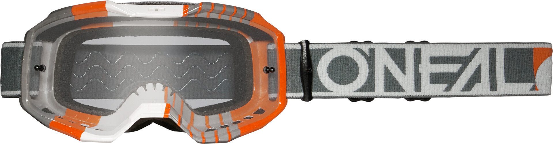 O’NEAL Motorradbrille B-10 Duplex Clear Motocross Brille, Mit Band,Kratzfest,Verspiegelt