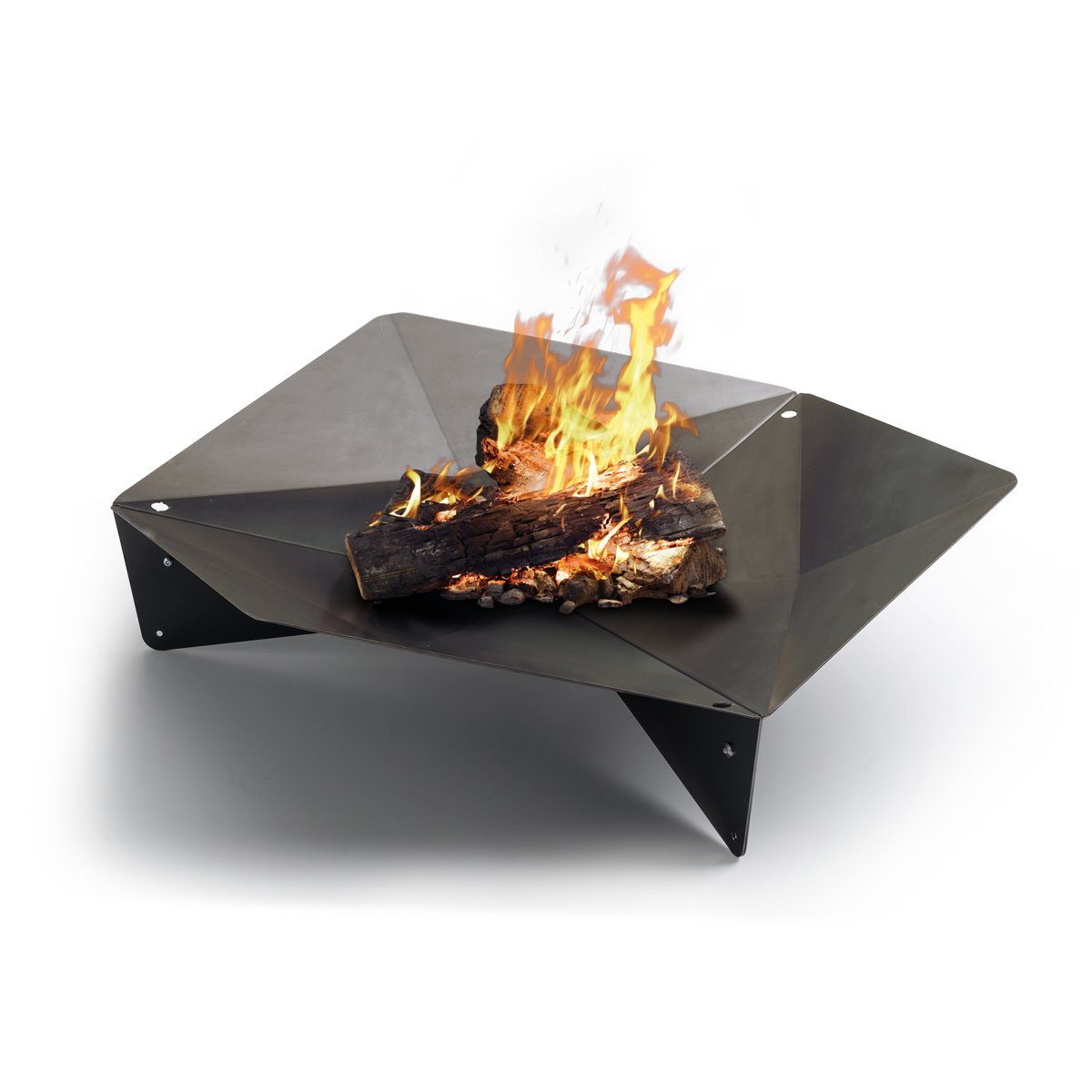höfats Feuerschale TRIPLE, (Feuerstelle und Grill, für Terrasse und Garten, Corten-Stahl mit Rost-Optik), Ø 65 cm, Höhe: 17 cm