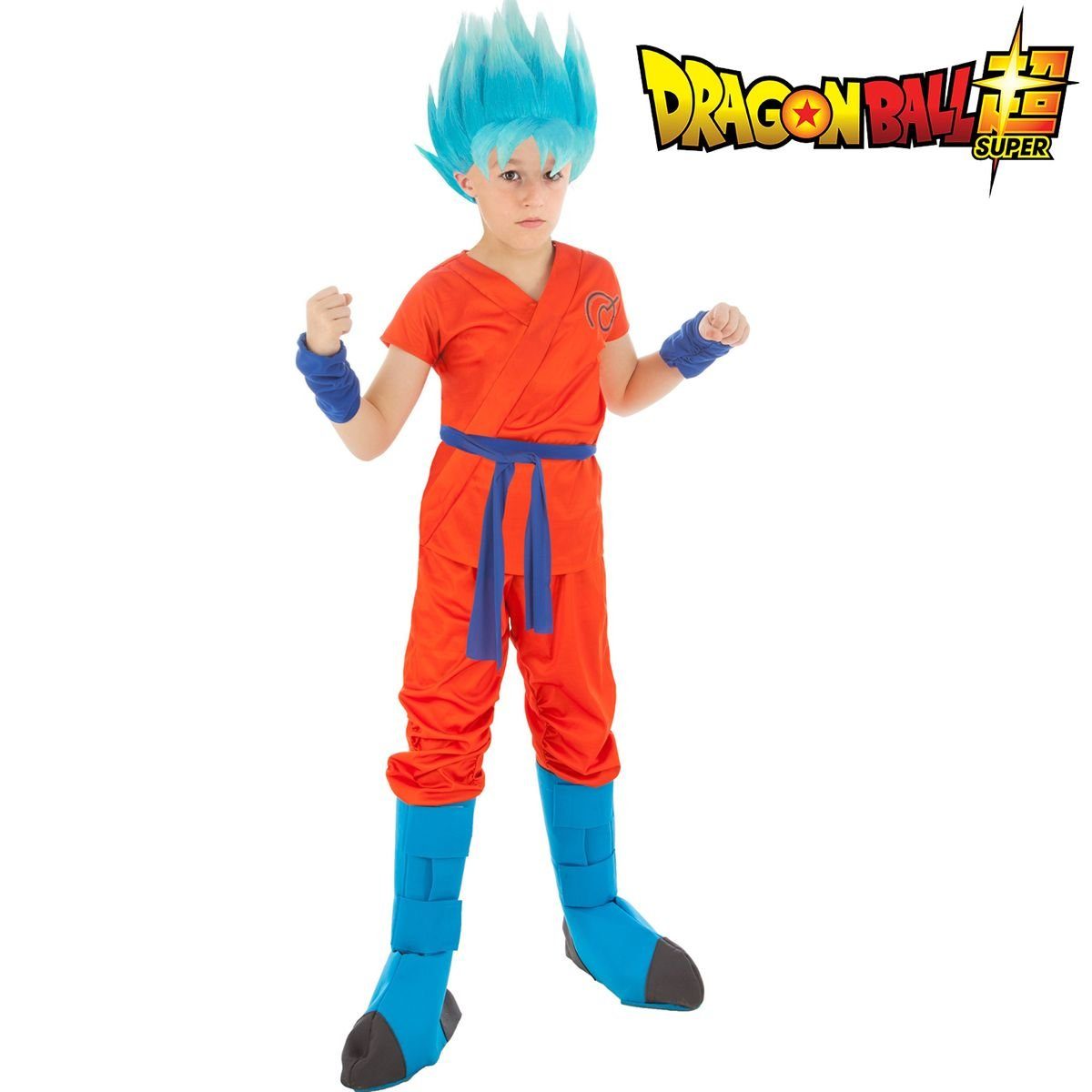 Kostüm Son Goku Super-Saiyajin Blue für Kinder