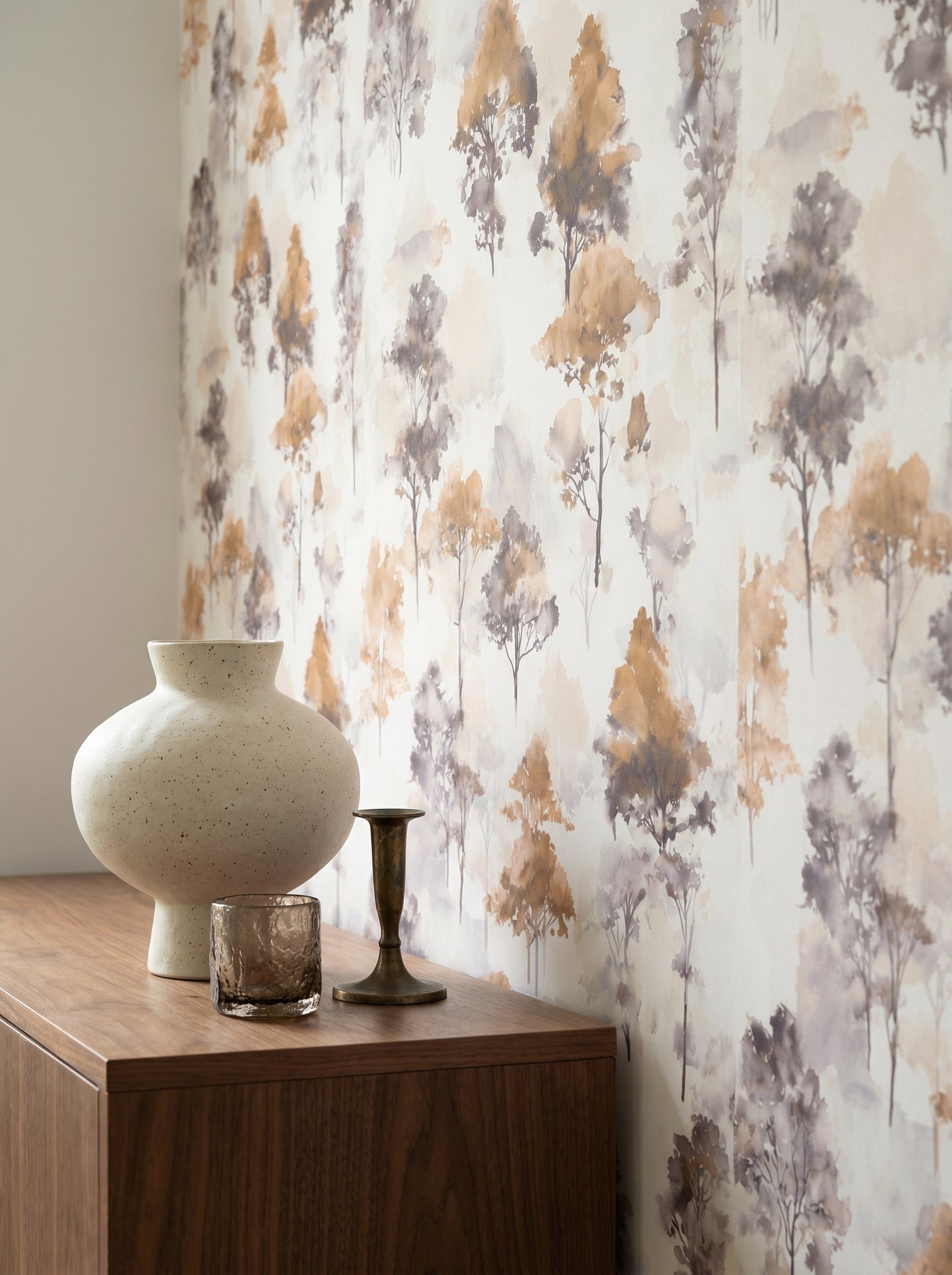 Newroom Vliestapete Amaris Braun Tapete Vliestapete Blumen, Floral, Blumenranke, strukturiert, Mustertapete