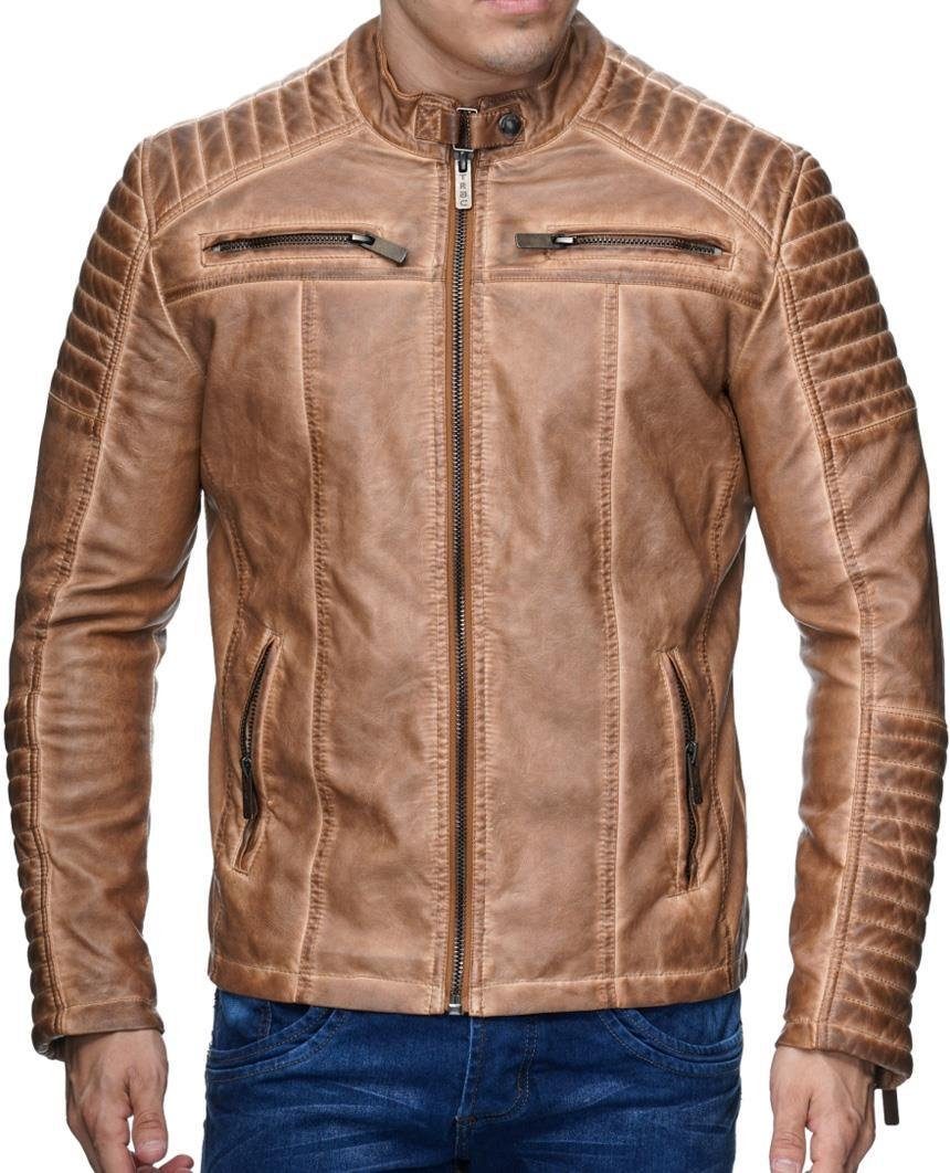 RedBridge Lederimitatjacke Red Bridge Herren Biker Jacke Kunst- Lederjacke günstig online kaufen