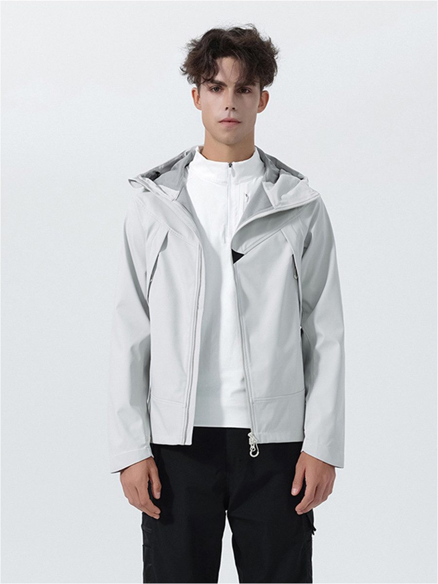 YOUTHUP Funktionsjacke Herren Leichte Outdoorjacke mit Kapuze