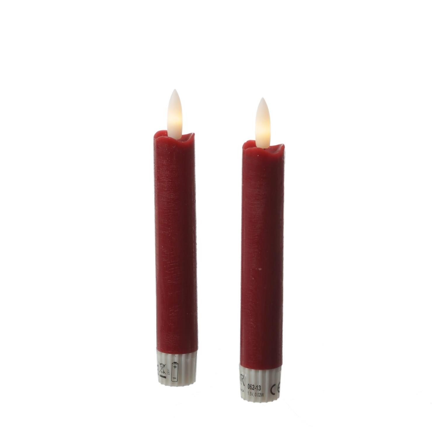 MARELIDA LED-Kerze LED Stabkerzen Tafelkerzen Dinner Spitzkerzen rustikal H günstig online kaufen