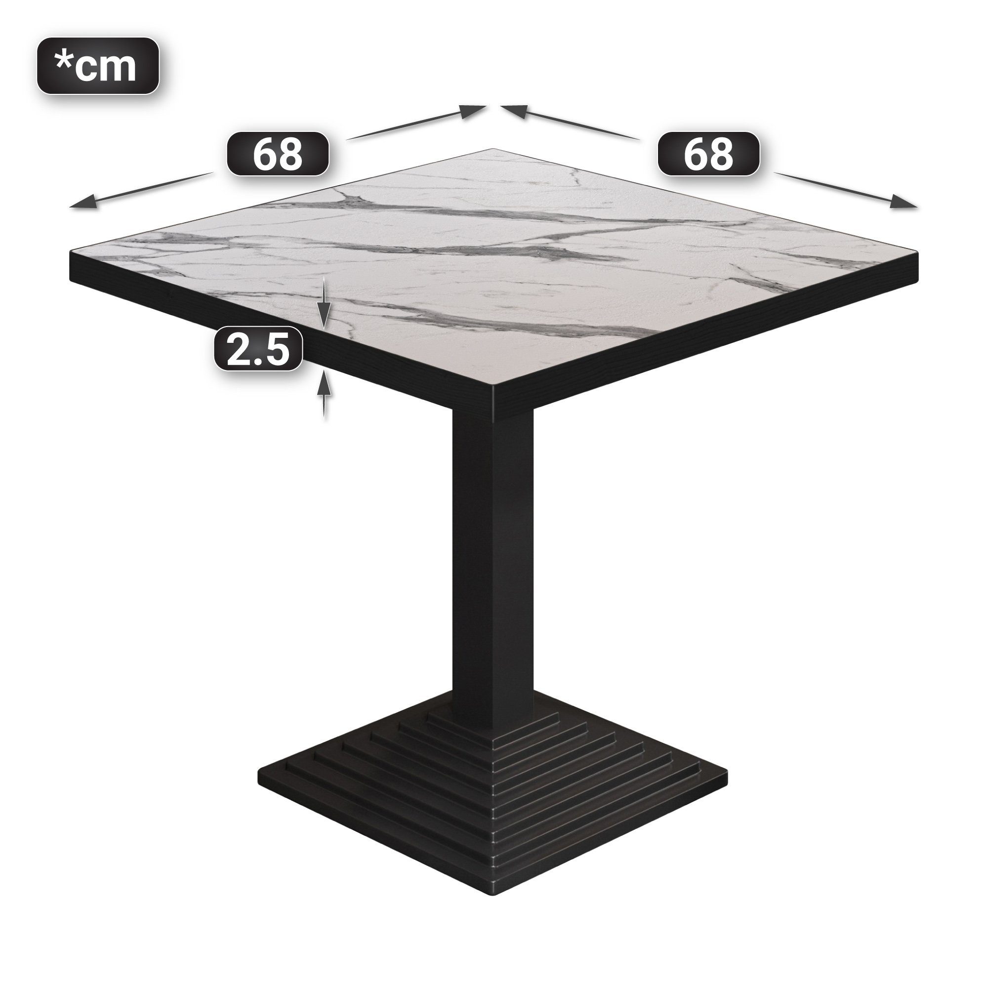 GGMMÖBEL Tischplatte BRASIL Weiß