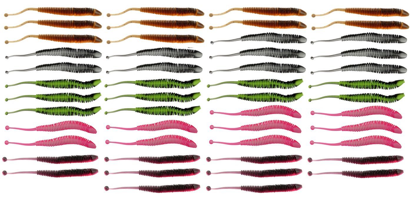 Kunstköder 50 FTM Omura Baits Snake 8,4cm 1,4g Knoblauch - Forellenköder Set