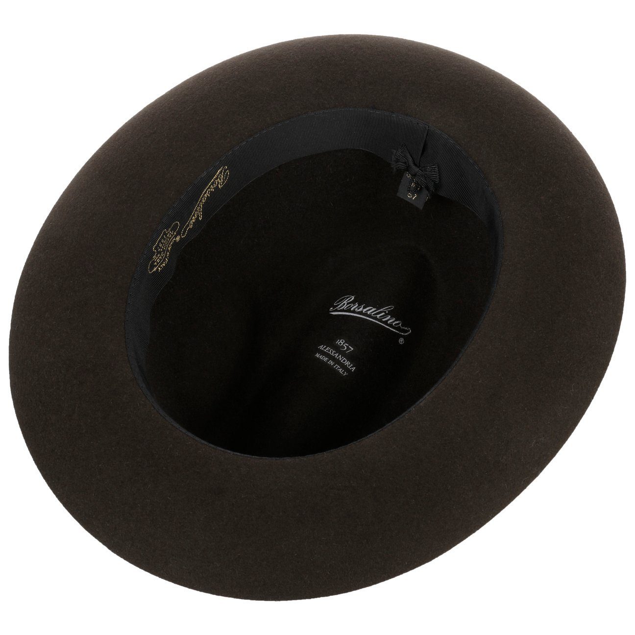 Borsalino Filzhut (1-St) Fedora mit Ripsband, Made in Italy