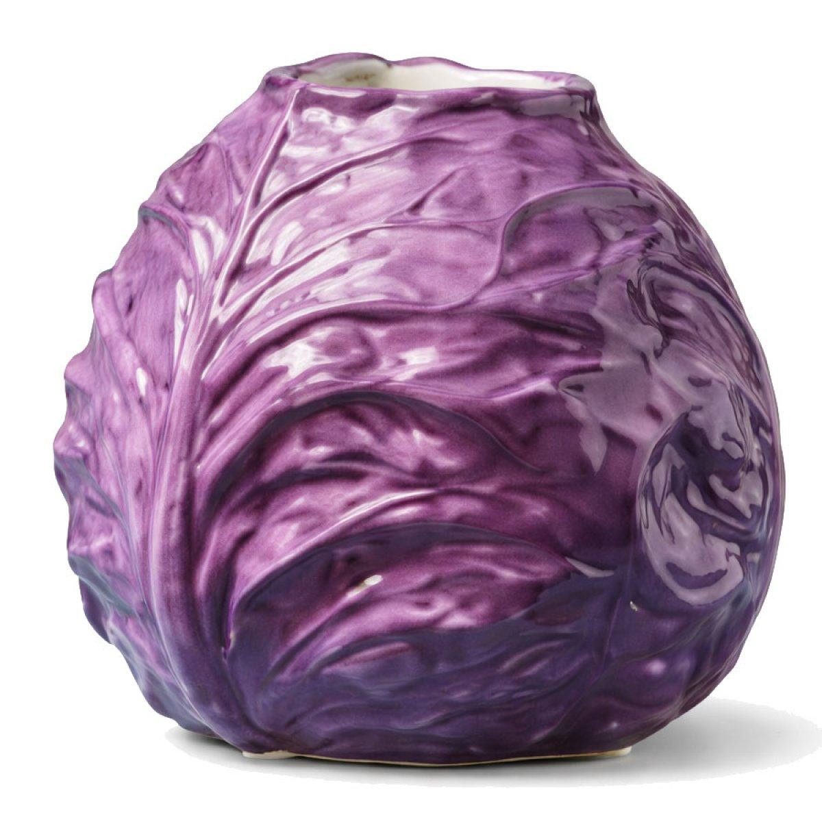 Werner Voß Dekovase Vase Rotkohl Kohlkopf Lila (14,5cm)