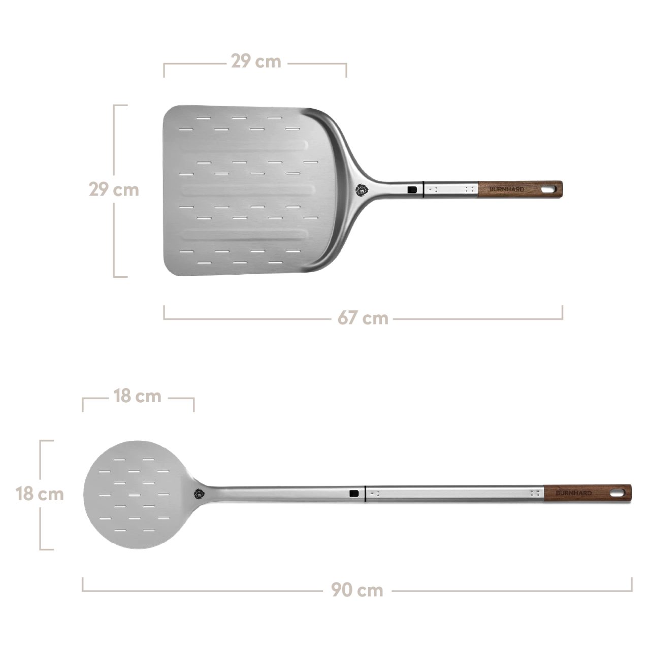 BURNHARD® Pizzaschieber Pizza Set Basic 2 tlg.