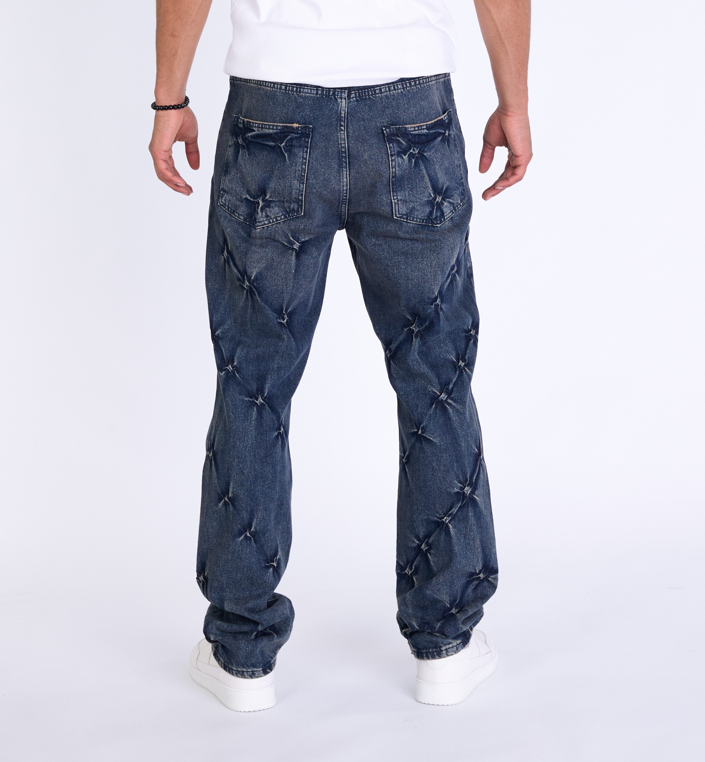 Denim Distriqt Loose-fit-Jeans Herren Loose Fit Jeans mit Batik Effekten günstig online kaufen