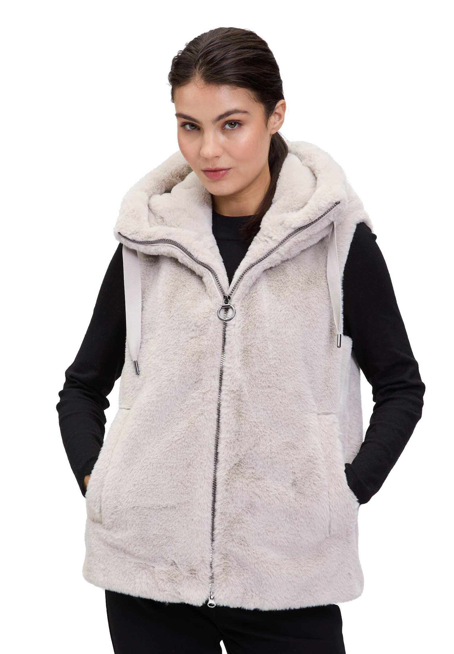 Betty Barclay Plüschweste Damen mit Kapuze günstig online kaufen