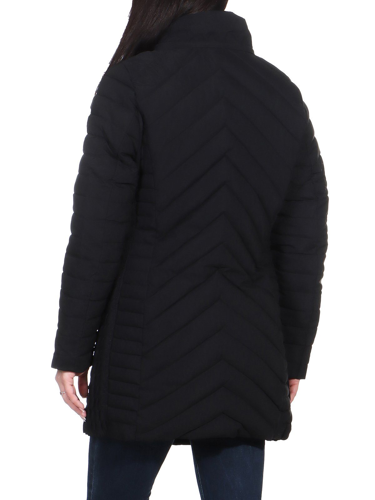 Aurela Damenmode Steppjacke Damen Outdoor Jacke mit Teddyfell - LH105 - mit Kapuze mit Teddyfell