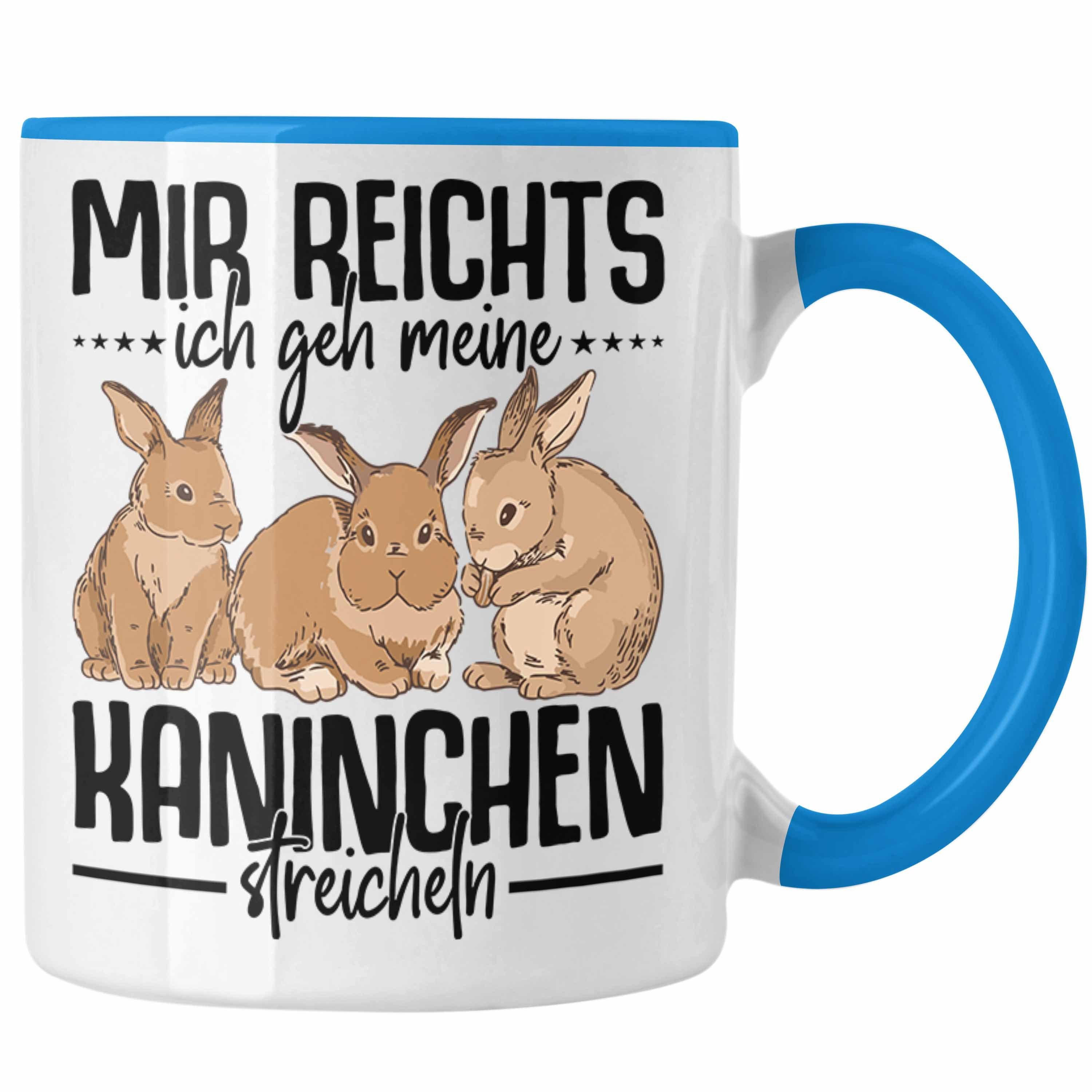 Extreme Schönheit Trendation Tasse Trendation - Kaninchen Haustier Hase Tasse Hasen Geschenk Haustier Blau Ostern Süßer