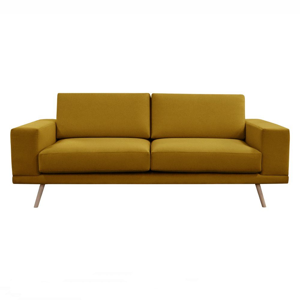 JVmoebel Sofa Designer Senf Couch Relax Dreisitzer Polster Luxus Wohnzimmer Sofa, Made in Europe
