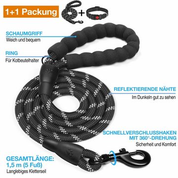 CALIYO Hunde-Halsband Hundehalsband,Reflektierendes Hundehalsband gepolstert, mit weichem Neopren atmungsaktiv einstellbar Nylon Hundehalsbänder