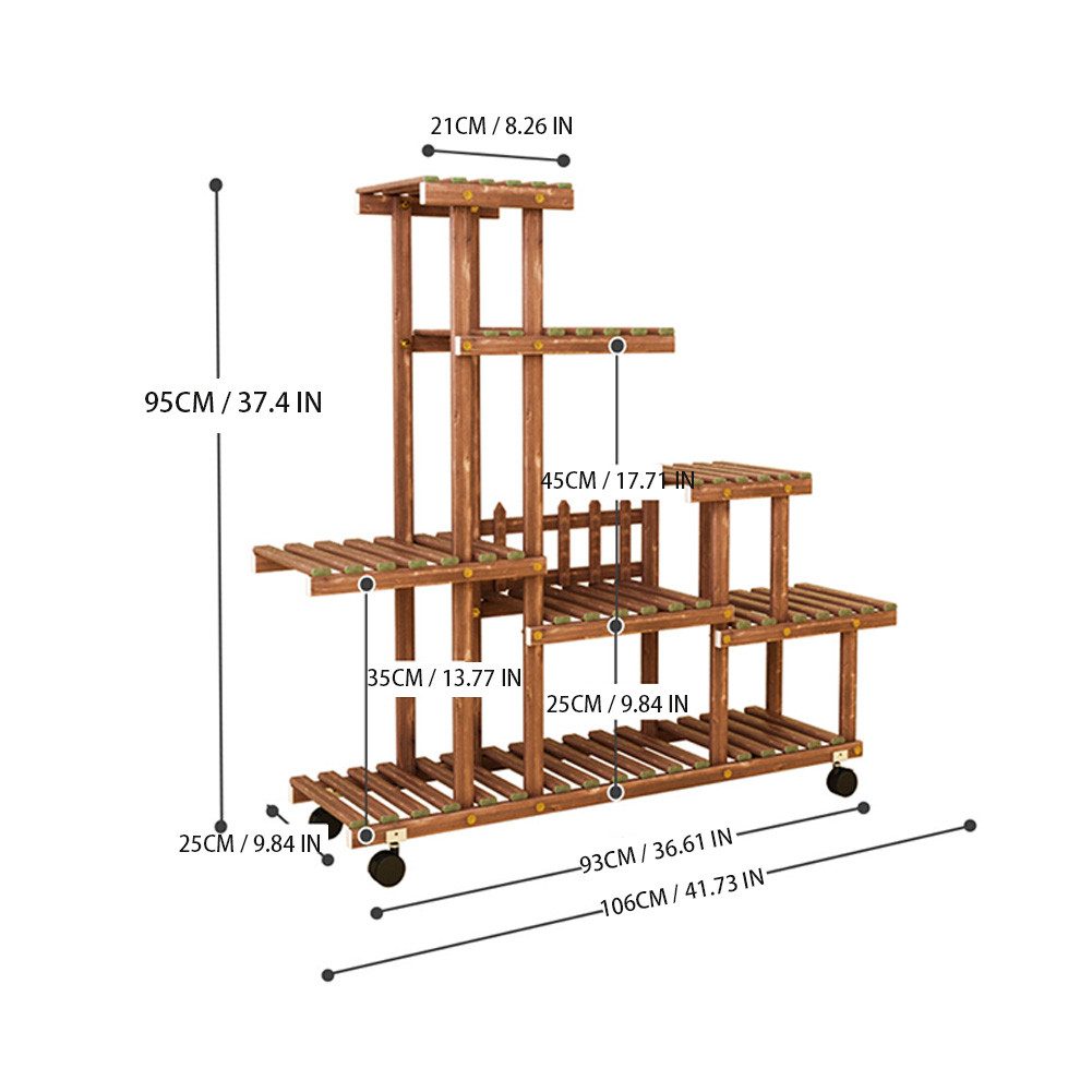 GarveeMore Blumenständer Pflanzenregal Holz Blumenregal MehrstöCkig günstig online kaufen
