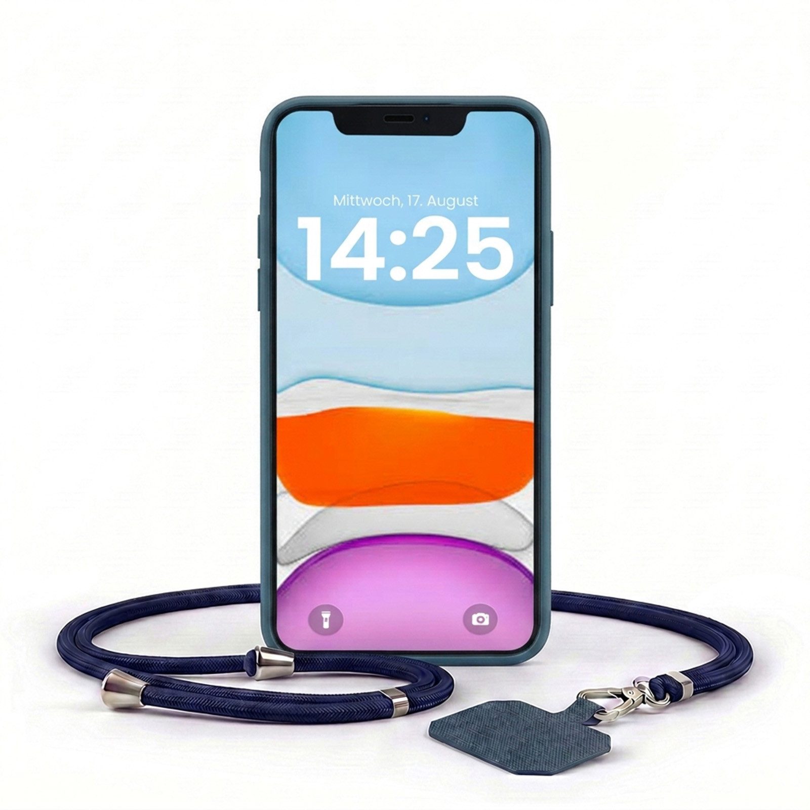 Handyhülle SoftGrip Cover Hülle mit Trageband für Apple iPhone 11 6.1 Zoll, 6.1, Handy Case Kameraschutz mit Handykette Handyband Umhängeband Lanyard