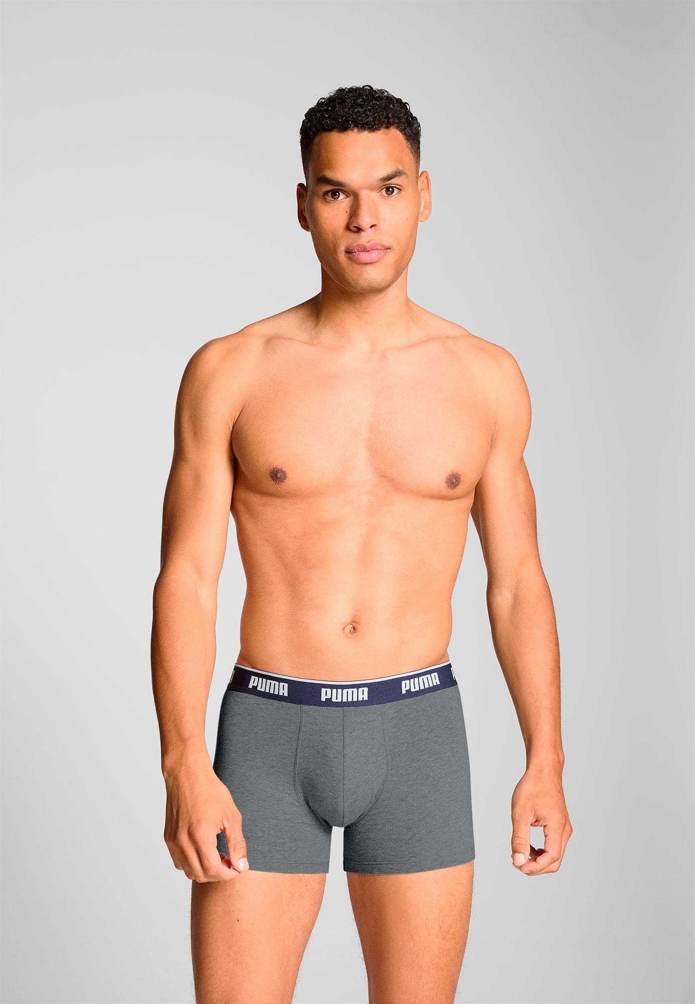 PUMA Boxershorts PUMA MEN EVERYDAY BASIC BOXERS 3P (3er Pack) Komfortabler elastischer Logobund
