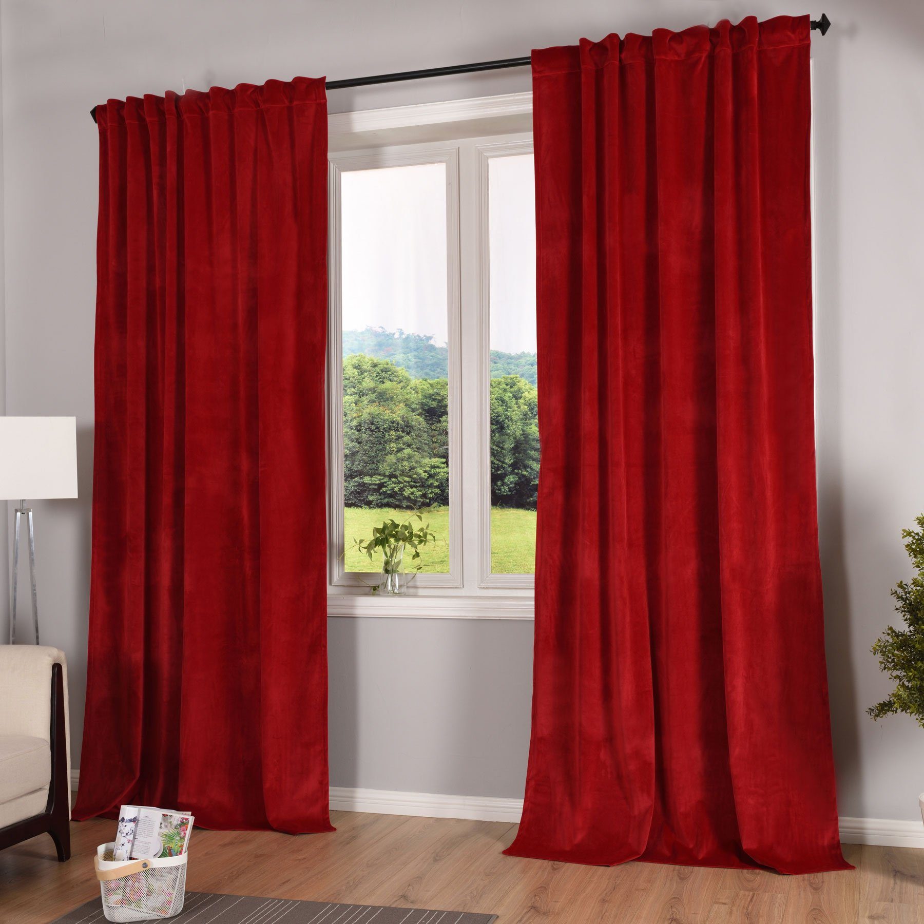 Gardinenbox Vorhang (2 St), verdecketeSchlaufen, verdunkelnd, Samt, Verdunk günstig online kaufen