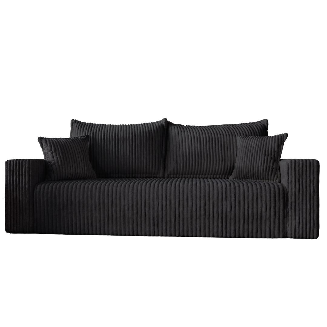 Compleo Schlafsofa mit gemütlichen Stoff, mit Bettfunktion, Bettkasten, Modern Sofa mit Schlaffunktion
