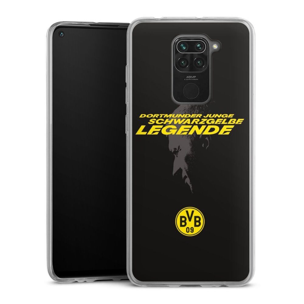 DeinDesign Handyhülle Marco Reus Borussia Dortmund BVB Danke Marco Schwarzgelbe Legende, Xiaomi Redmi Note 9 Slim Case Silikon Hülle Ultra Dünn Schutzhülle