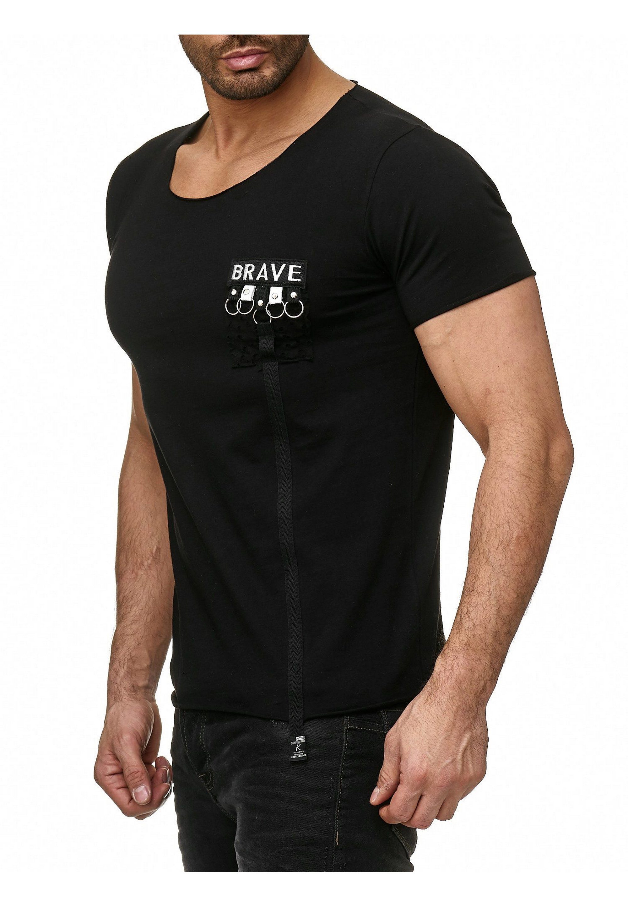 T-Shirt Brusttasche schwarz RedBridge stylischer mit Jacksonville